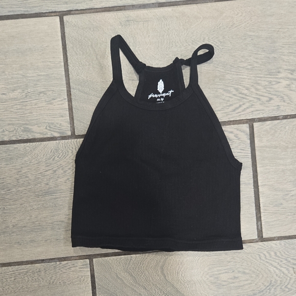 Forever 21 Tops - FP Movement Free People Black Ribbed Crop Tank Top Size XS | Seamless fp219